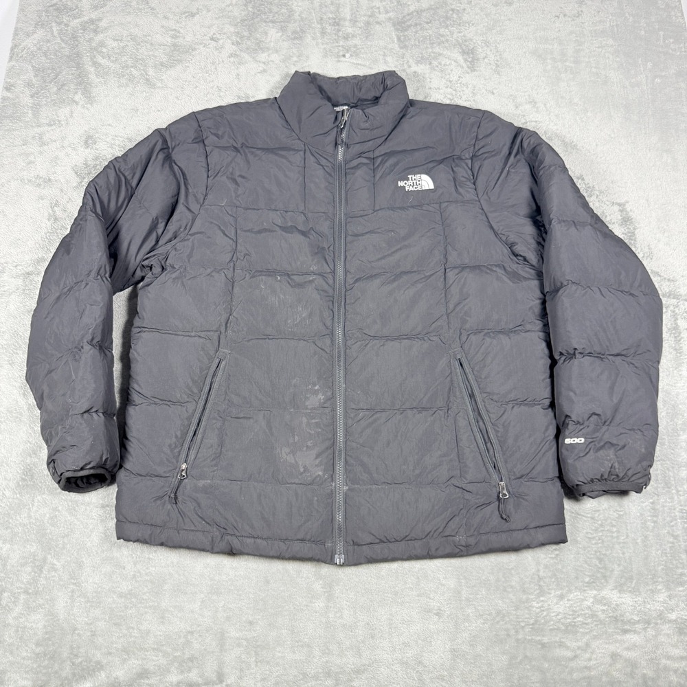 The North Face Mens XL Puffer Jacket Black 600 Fill Down